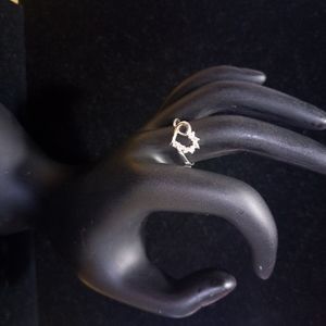 Heart Shape SS 925 Cubic Zirconia Ring Size 7.5